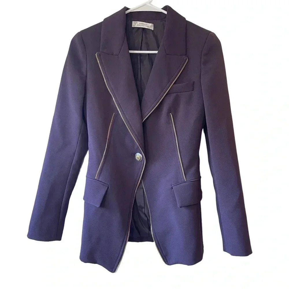 Versace Collection Purple Blazer Size IT 38 (US 2)